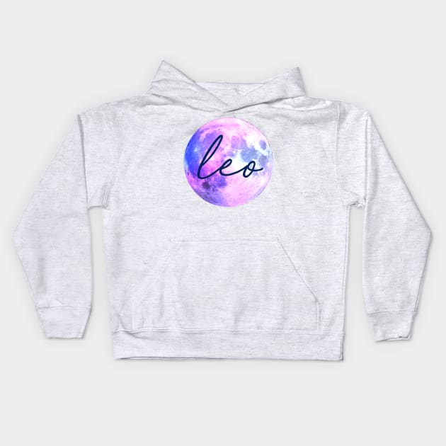 Leo Moon Quote Kids Hoodie by aterkaderk